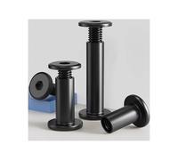 2-10 pezzi M3 M4 M5 M6 M8 in acciaio inossidabile nero grande dado esagonale piatto for mobili con vite Rivetto Connettore Inserto Giunto Manicotto Dado(35mm(L),5pcsM5xL with screw)