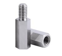 2-10 pz M2/M2.5/M3/M4/M5/M6/M8 In Acciaio Inox Maschio a Femmina Filettato Esagonale collegamento Distanziatore Pilastro per PCB Scheda Madre, M8x15+10mm(2pcs)