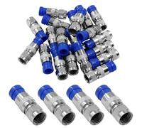 2/10 pz RG6 F connettore coassiale coassiale raccordo a compressione collegamento impermeabile adattatore cavo antenna diritta(Blue 2pcs)