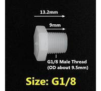 2-100 pezzi G1/8"-1/2" Tappo terminale for tubo filettato maschio in plastica Raccordi for tubi di irrigazione micro Tappi terminali for tubi Tappo a vite(G1I8 Inch,10pcs)