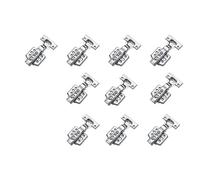 2/10PCS Cerniere for armadi in acciaio inossidabile Chiusura ammortizzata Cerniera idraulica for porta Ammortizzatore a scomparsa con viti(Half Overlay - 10PCS)