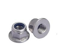 2-10PCS Dado di bloccaggio in nylon flangiato M3 M4 M5 M6 M8 M10 M12 In acciaio inossidabile e con dadi inserto in zinco bianco nero Serrated Spinlock(Stainless steel,M4 10pcs)