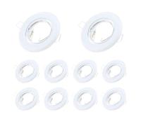 2/10PCS Faretti LED GU10 Faretti da incasso a soffitto Faretti Rotondi Faretti bianchi for interni Portalampada MR16 GU10(10PCS)