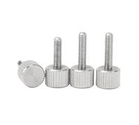2/10Pcs M2 M2.5 M3 M4 M5 M6 M8 304 Stainless Steel Thumb Screw Plain Flat Type Metric Knurled Head Maunal Adjustment Bolt 5-30mm(M2.5x12mm 10pcs)