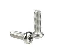2-10pcs M4/M5/M6/M8/M10 Viti con testa bottone a fessura incrociata tipo-PB in acciaio inoxydabile, M4x60mm