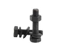 2-10pcs M6/M8/M10 acciaio al carbono ad alta resistenza di grado 12.9 set combinati di bulloni meccanici, dadi e rondelle con testa esagonale, M10x50mm