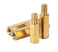2-10PCS Pilastro Di Rame Esagonale M3M4M5M6 Ottone PCB Scheda Madre Spacer Maschio Femmina Standoff Bordo Stud Filettatura Metrica(100mm 2pcs,M3 (Thread 6mm))