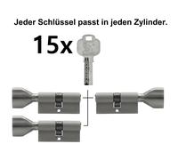 2 -10x Cilindro con Pomolo 60 MM 30/30 Porta Zylinder Serratura Chiavi Uguali