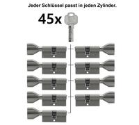 2 -10x Cilindro con Pomolo 60 MM 30/30 Porta Zylinder Serratura Chiavi Uguali