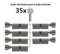 2 -10x Cilindro con Pomolo 80mm 40/40 Porta Zylinder Serratura con Chiavi Uguali