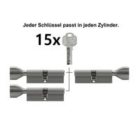2 -10x Cilindro con Pomolo 80mm 40/40 Porta Zylinder Serratura con Chiavi Uguali