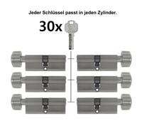 2- 10x Cilindro con Pomolo 90mm 45/45 Porta Zylinder Serratura con Chiavi Uguali