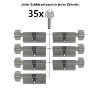 2-10X Cilindro Di Chiusura 80Mm 40/40 +Chiave Cilindro Serratura Porta