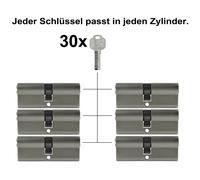 2 -10X Cilindro Profilo 100Mm 50/50 Cilindro Porta Serratura Con Unico Chiuso