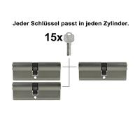 2 -10X Profilo Cilindro 85Mm 40/45 Insieme A Serratura Di Sicurezza E Pericolo