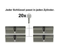 2 -10X Profilo Cilindro 85Mm 40/45 Insieme A Serratura Di Sicurezza E Pericolo