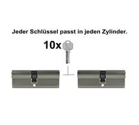 2 -10X Profilo Cilindro 85Mm 40/45 Insieme A Serratura Di Sicurezza E Pericolo