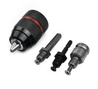 2-13mm Keyless Drill Chuck 1/2-20UNF Trapano Elettrico Impact Driver Codolo Esagonale/SDS/Presa Adattatore Femmina Quadrato (Color : Chuck and Shank Set)