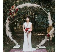 2.1M/2.2M/2.4M Arco nuziale rotondo rimovibile Fondale in metallo Ghirlanda di fiori Cornice per feste Pergolato da giardino Single Rail 2.1M L