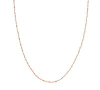 2.1mm Dorica Bicolore Catenina Vero Massiccio 14K Tutti Rosa Oro Bianco