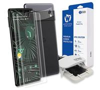[2+1PACK] Pellicola salvaschermo in vetro a cupola Whitestone per Google Pixel 6 Pro, con tecnologia di dispersione dei liquidi [Kit facile da installare] con pellicola protettiva per fotocamera