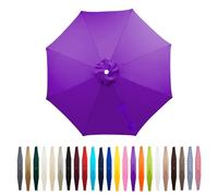 2/2.7/3M Rechange Telo Per Ombrellone Baldacchino Di Ricambio Ombrellone Per 6 Braccia/8 Braccia Copertura Per Ombrellone Da Giardino Piscina Cortile Ombra(Purple,300cm/6 ribs)