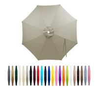 2/2.7/3M Rechange Telo Per Ombrellone Baldacchino Di Ricambio Ombrellone Per 6 Braccia/8 Braccia Copertura Per Ombrellone Da Giardino Piscina Cortile Ombra(Taupe,250cm/6 ribs)