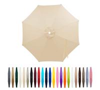 2/2.7/3M Rechange Telo Per Ombrellone Baldacchino Di Ricambio Ombrellone Per 6 Braccia/8 Braccia Copertura Per Ombrellone Da Giardino Piscina Cortile Ombra(Off-white,330cm/8 ribs)
