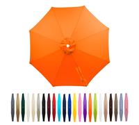 2/2.7/3M Rechange Telo Per Ombrellone Baldacchino Di Ricambio Ombrellone Per 6 Braccia/8 Braccia Copertura Per Ombrellone Da Giardino Piscina Cortile Ombra(Orange,250cm/6 ribs)