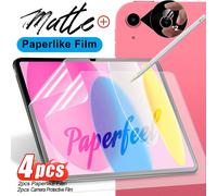 2+2 Pezzi/Set, Pellicola Protettiva per Schermo Simile alla Carta (2 Pezzi) + Protezione per Fotocamera (2 Pezzi), Pellicola Opaca Anti-Riflesso in PET, Compatibile con iPad 11a Gen/10a Gen/iPad Pro 2