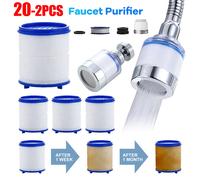 2-20PC Elemento filtrante per l'acqua del rubinetto Rimuovi cloro Metalli pesanti Docce filtrate Testa Bagno Filtrazione Purificatore Ammorbidire l'acqua dura