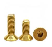 2-20pcs DIN7991 M2M2.5M3M4M5M6M8 Hot Solid Brass Hex Socket Screws countersunk Flat Head Machine, Cap(M2.5x14mm 20pcs)