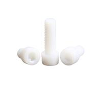 2-20pcs M3/M4/M5/M6/M8 viti isolate in nylon bianco con testa cilindrica e fessura esagonale interna, M8x50mm