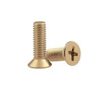 2-20pcs M6/M8 viti meccaniche in ottone resistente alla corrosione con testa incastonata e fessura a croce, M6x50mm