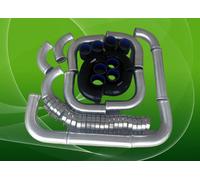 2.25" INCH 57mm Aluminum Universal Intercooler Turbo Piping pipe Kit BLACK hose