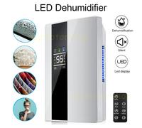 2.2L Dehumidifier Portable Quiet Home Air Dryer for Mould Moisture Damp & Remote