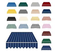 2 3.3 3.7 5 6 m Telo Impermeabile per Tende da Sole Copertura in Poliestere per Terrazze, Giardini, Balconi, Tessuto Parasole con Protezione UV(Fine Blue,B240cmxL330cm)