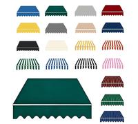 2 3.3 3.7 5 6 m Telo Impermeabile per Tende da Sole Copertura in Poliestere per Terrazze, Giardini, Balconi, Tessuto Parasole con Protezione UV(Verde,B700cmxL350cm)