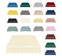 2 3.3 3.7 5 6 m Telo Impermeabile per Tende da Sole Copertura in Poliestere per Terrazze, Giardini, Balconi, Tessuto Parasole con Protezione UV(Beige,B300cmxL240cm)