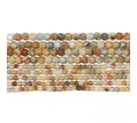 2 3 4,0 mm Perline di pietra preziosa naturale sfaccettata di citrino, opale, giada, onice, perline minerali rotonde per la creazione di gioielli, accessori per braccialetti fai da te - Agata pazza