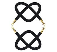 2 3 4 5 6 7 8 9 10 12 Feet Stanchion Rope with Snap Clips,2 Pcs Velvet Queue Barrier Rope, for Hotels Theater Wedding Nursery Bank Concerts Crowd Control(Blue,2.5m/8ft)