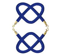 2 3 4 5 6 7 8 9 10 12 Feet Stanchion Rope with Snap Clips,2 Pcs Velvet Queue Barrier Rope, for Hotels Theater Wedding Nursery Bank Concerts Crowd Control(Black,4m/13ft)
