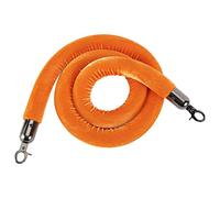 2 3 4 5 6 7 8 9 10 Feet Long Queue Divider for Theaters/Party/Wedding/Exhibition,Velvet Crowd Control Ropes, 2.8mm Bold Durable Barrier Cords(Orange,4ft/120cm)