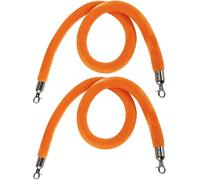 2 3 4 5 6 7 8 9 Corda di Velluto Lunga 10 Piedi, Corda di Controllo della Folla per Barriere di Coda per Cinema, Grandi Aperture, Corde per Montanti VIP Durevoli, Orange, 60cm/2ft