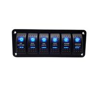 2 3 4 5 6 gang doppio LED Marine Boat Pannello interruttori a bilanciere per camion, barca, auto, presa accendisigari interruttore elettronico (pannello interruttori a 6 gang)