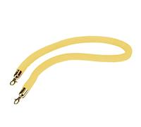 2/3/ 4/5/ 7/9/ 10 Ft Long Crowd Control Stanchion Rope,Velvet Queue Barrier Rope for VIP Entry, with Gold Hooks, Easy to Install(Yellow,1.7m/5.6ft/67inch)
