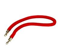 2/3/ 4/5/ 7/9/ 10 Ft Long Crowd Control Stanchion Rope,Velvet Queue Barrier Rope for VIP Entry, with Gold Hooks, Easy to Install(Red,2.2m/7.2ft/86.6inch)