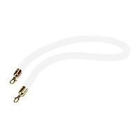 2/3/ 4/5/ 7/9/ 10 Ft Long Crowd Control Stanchion Rope,Velvet Queue Barrier Rope for VIP Entry, with Gold Hooks, Easy to Install(White,2.7m/8.9ft/106inch)