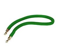2/3/ 4/5/ 7/9/ 10 Ft Long Crowd Control Stanchion Rope,Velvet Queue Barrier Rope for VIP Entry, with Gold Hooks, Easy to Install(Green,0.6m/2ft/24inch)