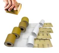 2-3/4" Self-Adhesive Psa Sandpaper Roll Set, 40-600 Grit Long Sandpaper for Cars, Paint, Metal, and Wood(60/120/220/400 grit)